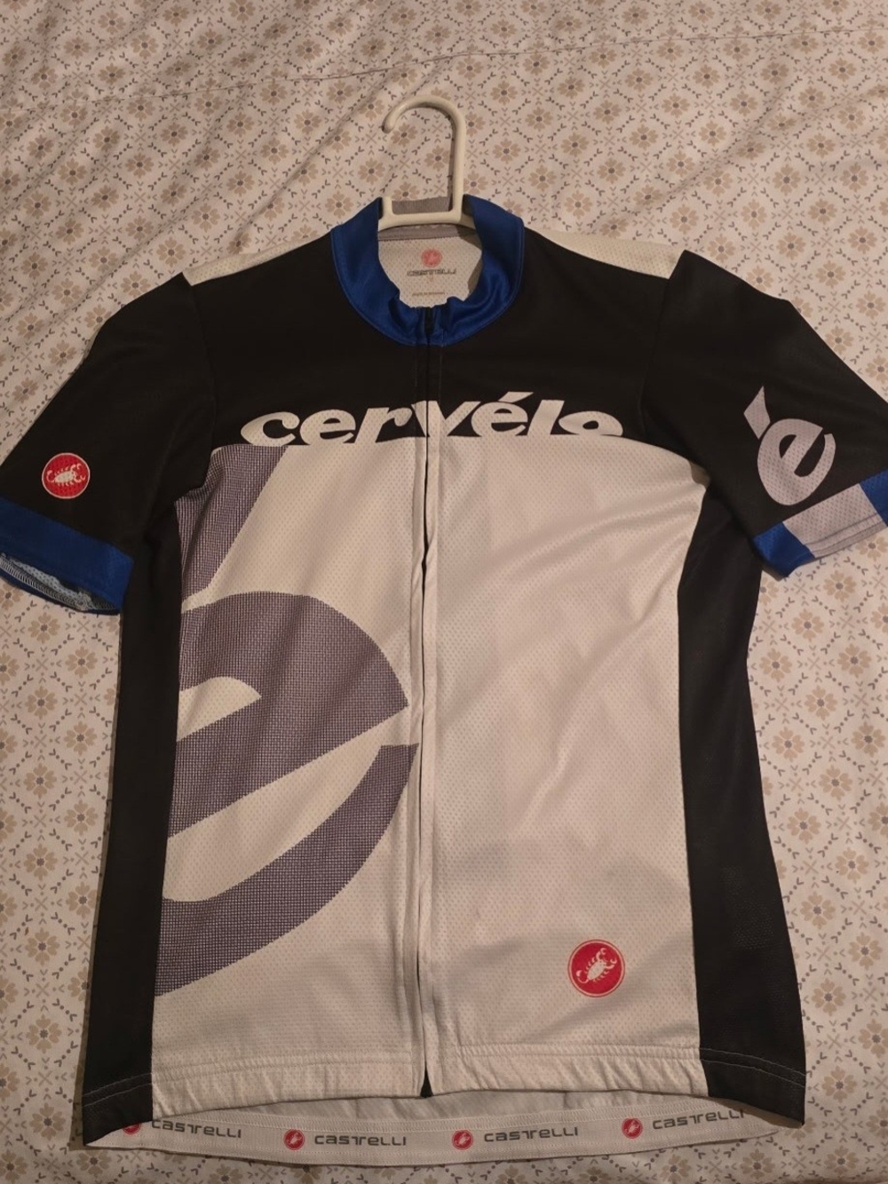 Castelli x Cervélo Short Sleeve Cycling Jersey - Black, White, Blue